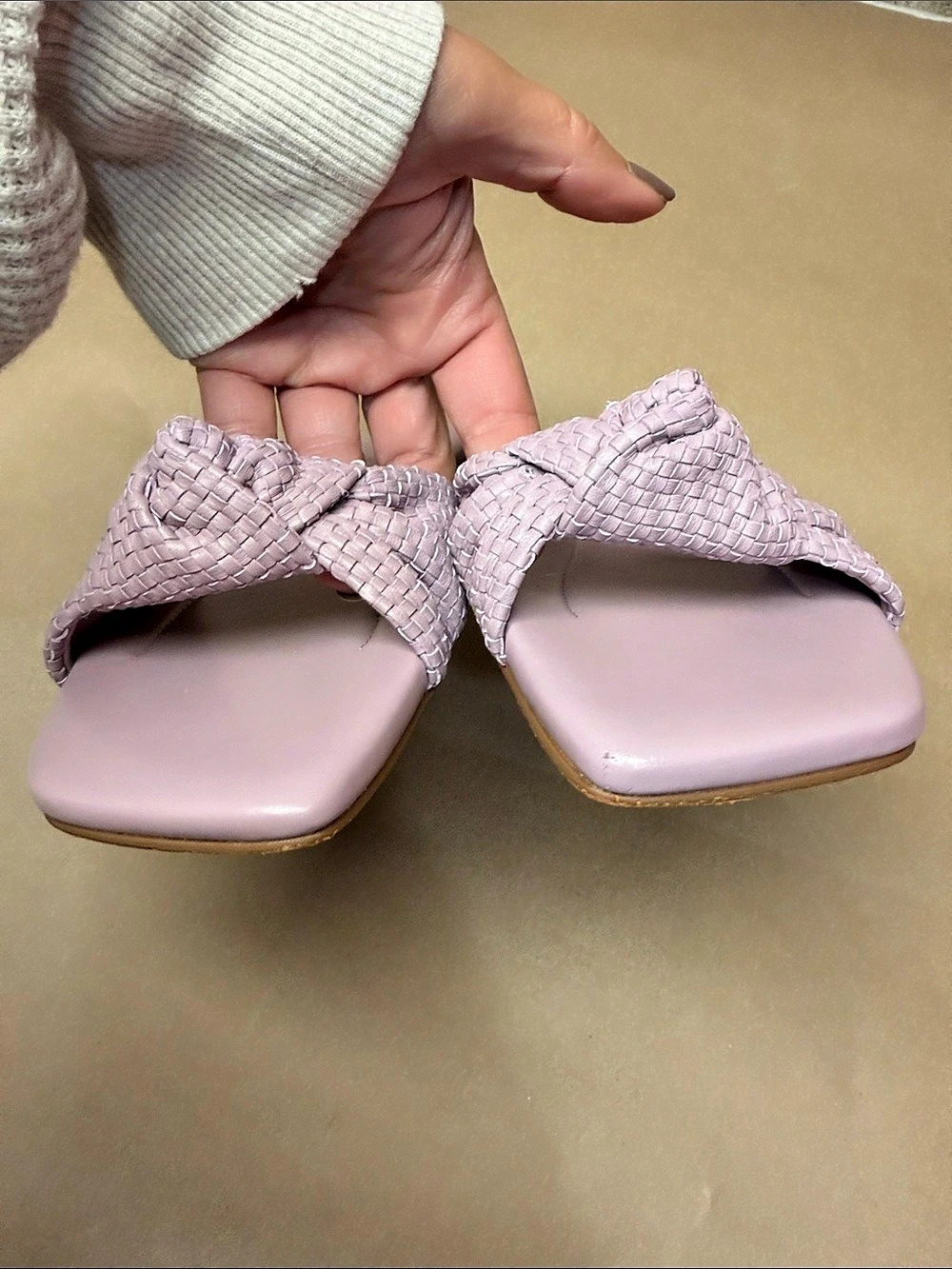 Marc Fisher LTD Nalena Flat Slide Sandal Woven Pink US 8